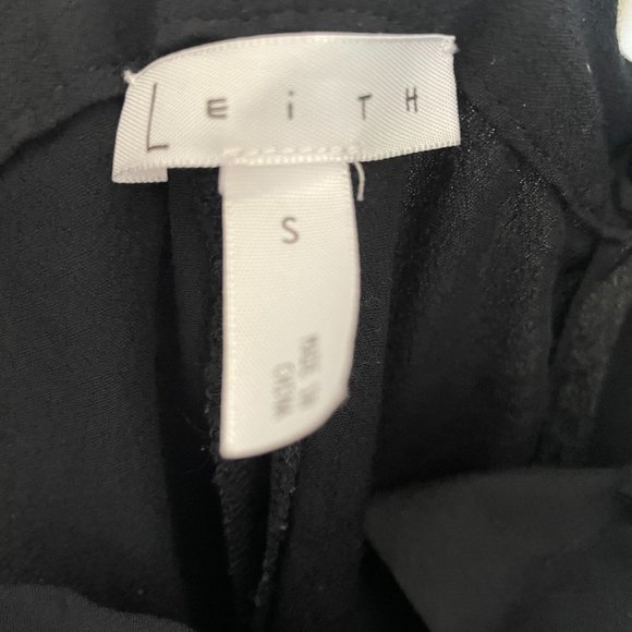 Leith Womens Black Wide Leg Pants with Suspenders Size Small - Picture 2 of 6